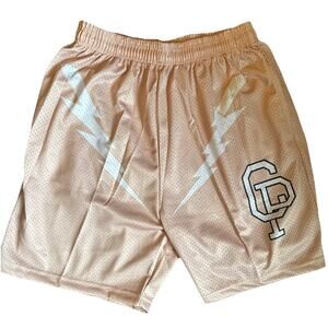 New Crisp Basketball Shorts SZ 3XL Pink / White Lightening Elastic